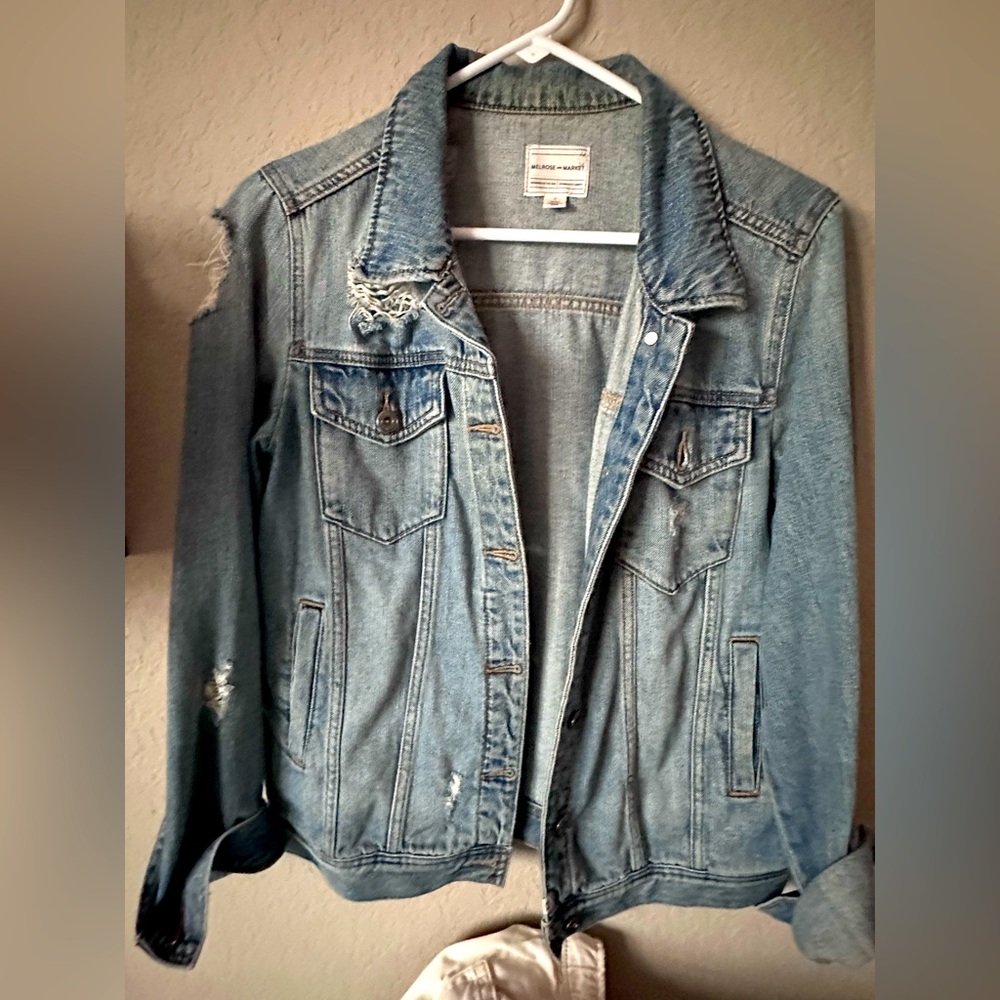 Women's melrose market Distressed denim jacket